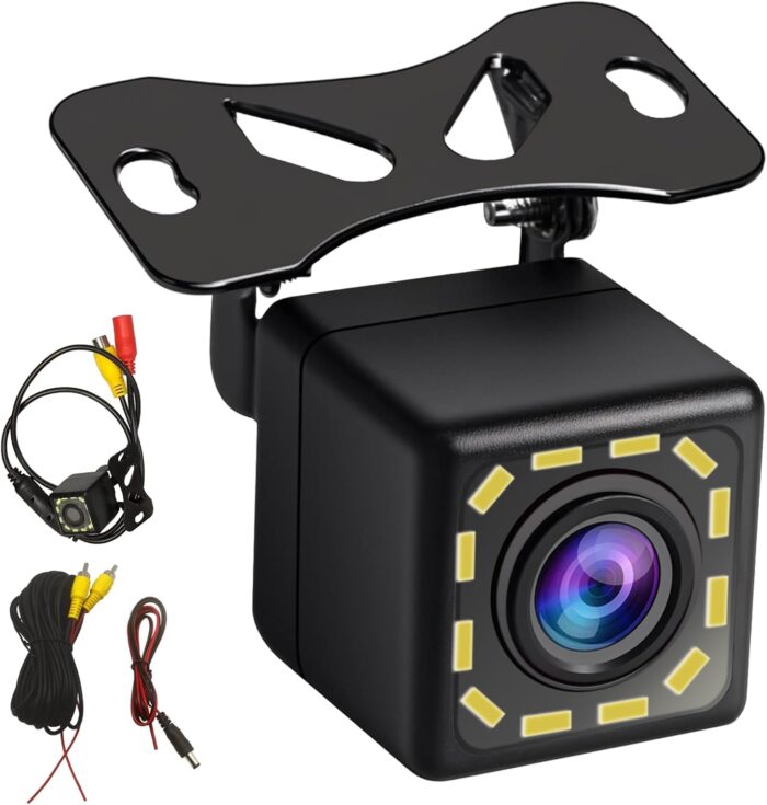 Caméra de Recul HD 170° – Vision Nocturne et Étanchéité Totale