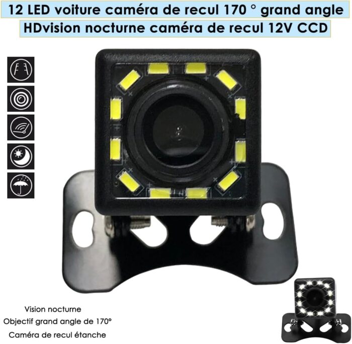 Caméra de Recul HD 170° – Vision Nocturne et Étanchéité Totale – Image 6
