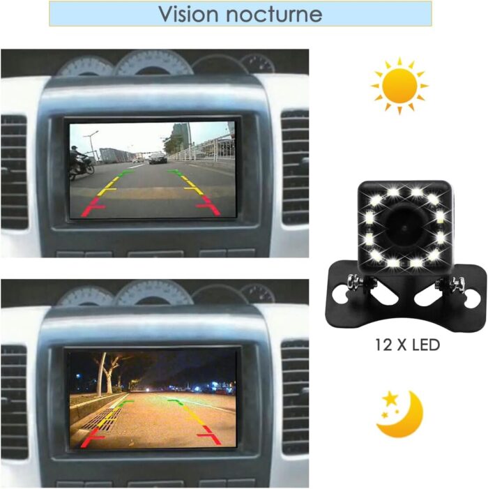 Caméra de Recul HD 170° – Vision Nocturne et Étanchéité Totale – Image 4