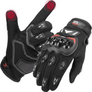 KEMIMOTO Gants Moto Homologués – Protection Renforcée & Écran Tactile