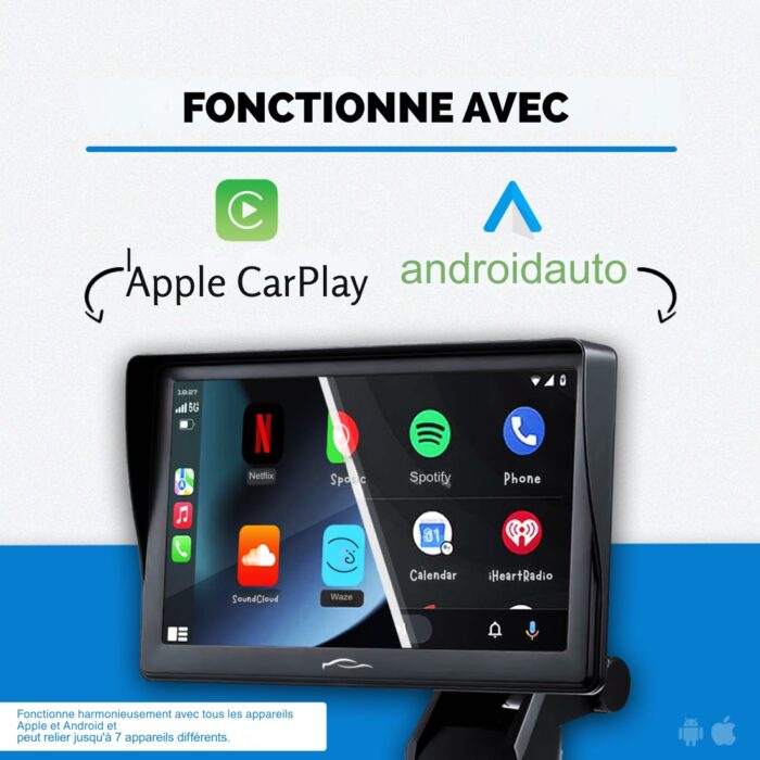 CarTablet Pro 2025 installé sur le tableau de bord