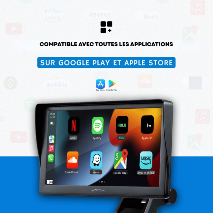 CarTablet Pro 2025 installé sur le tableau de bord